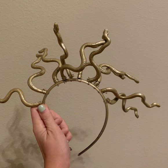 Gold Medusa Snake Headpiece Headband Costume Accessory